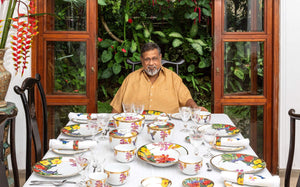 Nishita Fine Tableware launches The Arts Collection with a dinner set of Senaka Senanayake’s artwork to help children battling cancer.