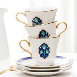 Shores of Persia- Set of 6 Tea Cups and Saucers