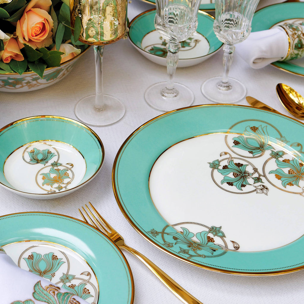 Luxurious Spring in Udaipur 27-Piece Dinner Set | Handcrafted Elegance ...